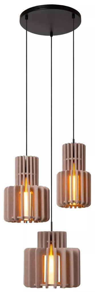 Φωτιστικό Κρεμαστό Lucide 45491-13-41 ROLLO Τοπέ (Taupe)|Λευκό (White)