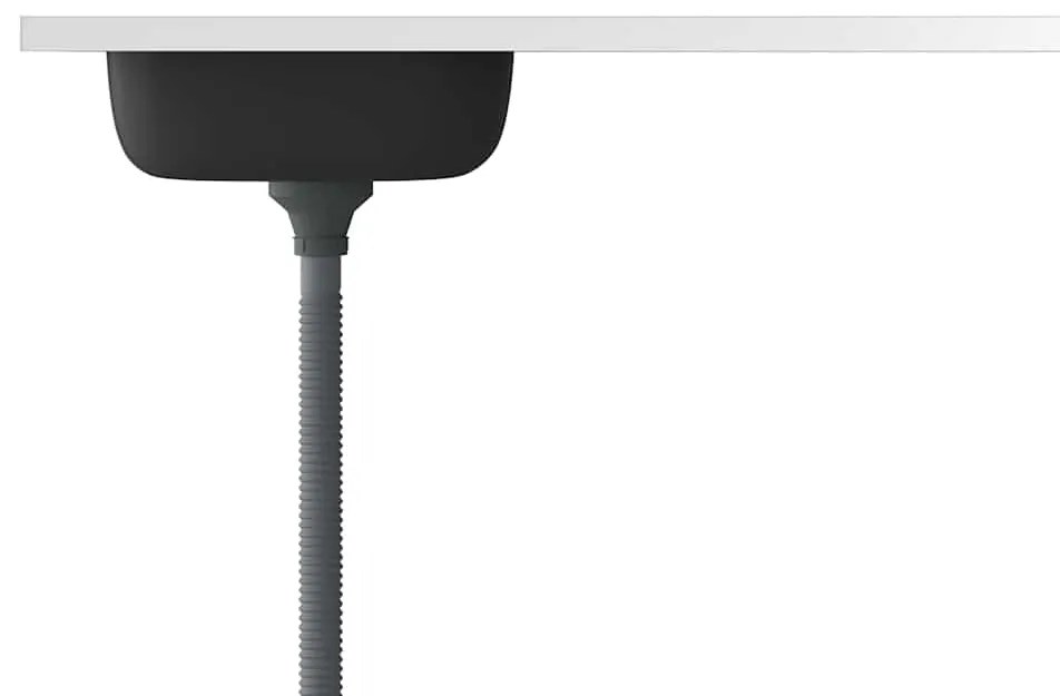 vidaXL Νεροχύτης + Ποδιά Σετ Ασημί 1000x600x155 χιλ. Ανοξείδωτο Ατσάλι