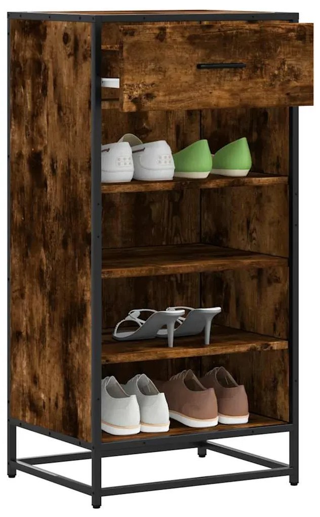 Παπουτσοθήκη Καπνιστή Δρυς 48x38x97,5 εκ. Επεξεργασμένο Ξύλο