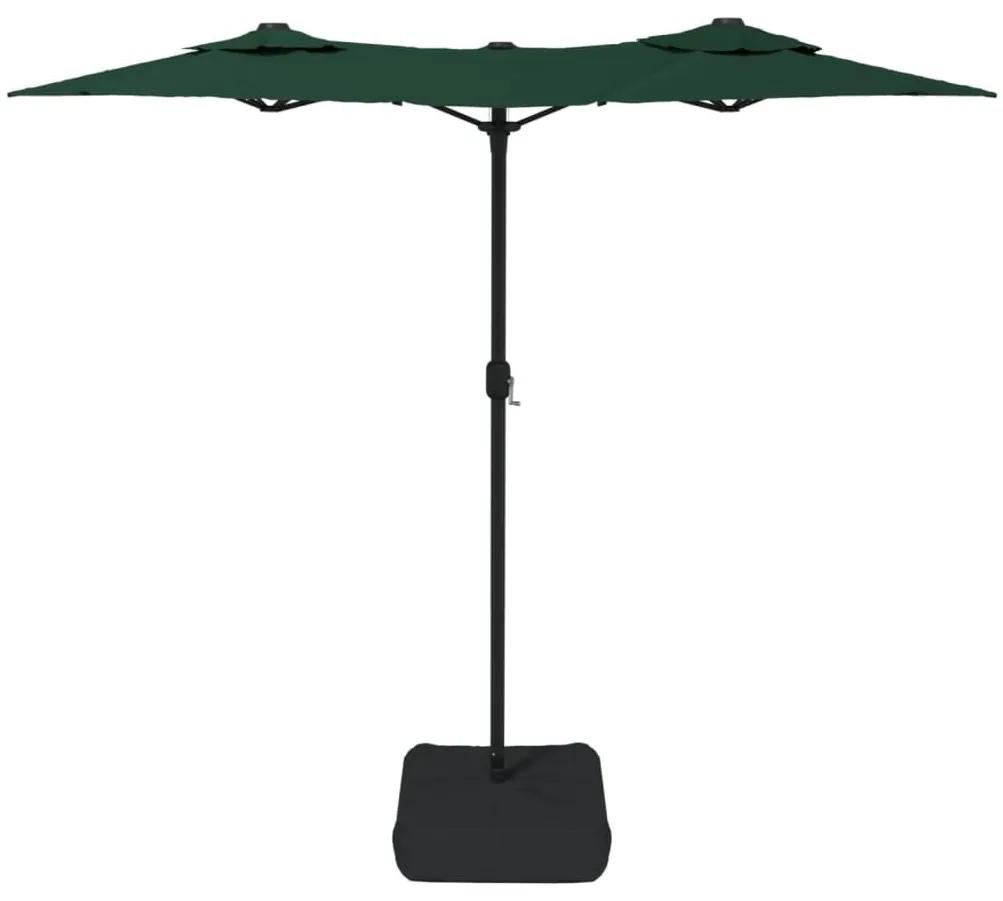 Ομπρέλα με Διπλή Κορυφή Πράσινη 316 x 240 εκ. - Πράσινο
