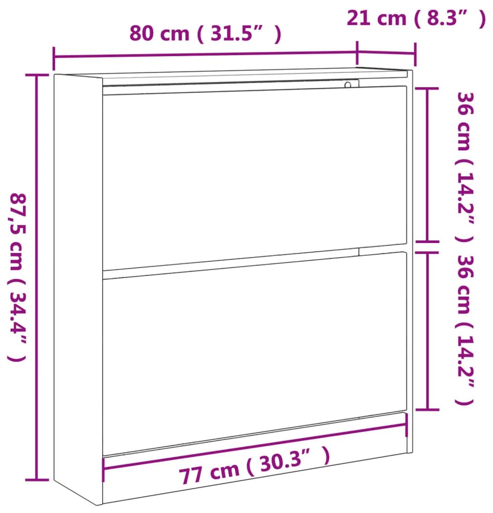 ΠΑΠΟΥΤΣΟΘΗΚΗ ΜΑΥΡΗ 80X21X87,5 ΕΚ. ΑΠΟ ΕΠΕΞΕΡΓΑΣΜΕΝΟ ΞΥΛΟ 839918