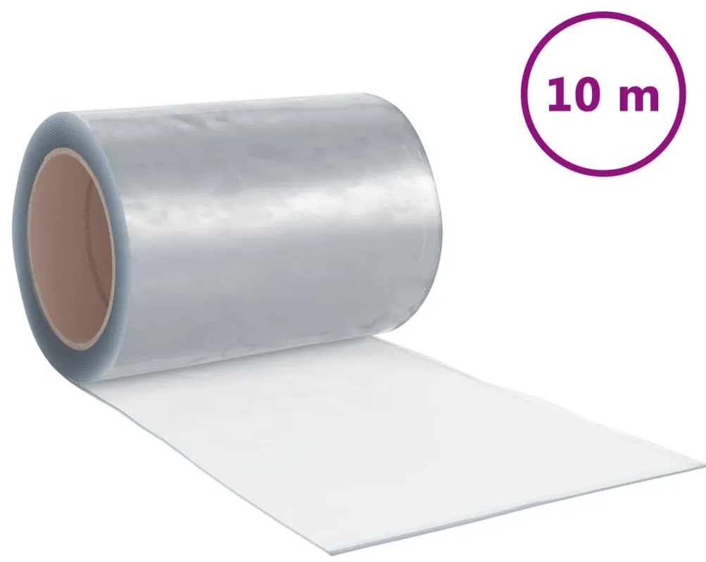 vidaXL Λωριδοκουρτίνα Διαφανής 10 μ. 300 χιλ.x2,6 χιλ. από PVC