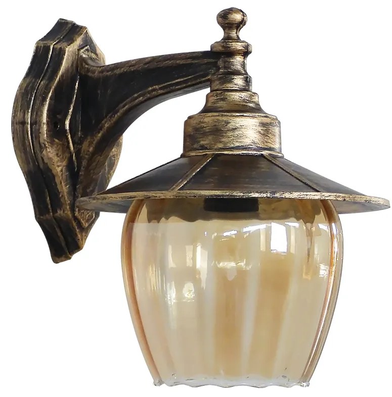 Απλίκα Τοίχου Heronia 07-1327 Bronze/Natural Wood