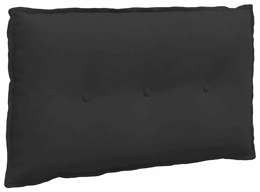 vidaXL Μαξιλάρι Πλάτης Μαύρο 80 x 50 cm Ύφασμα Μικροΐνας