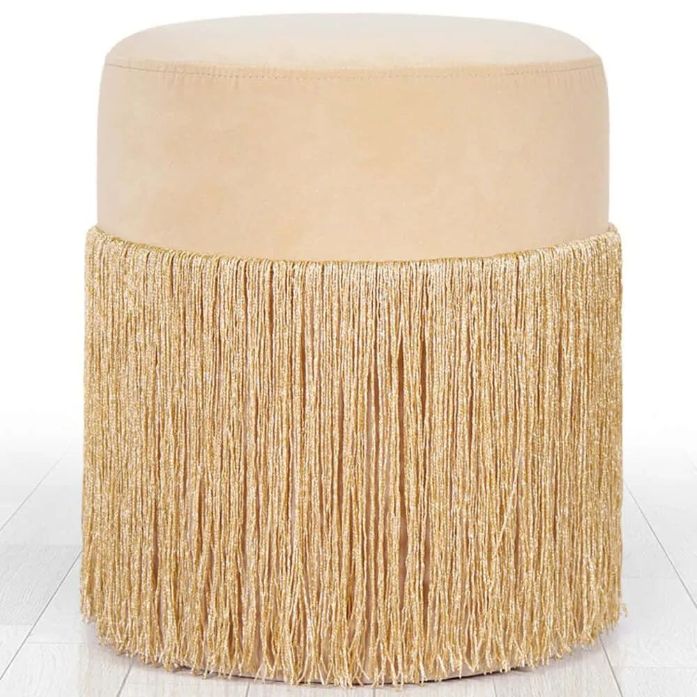 Σκαμπό Merkur 209FLF1255 Φ45x40cm Gold