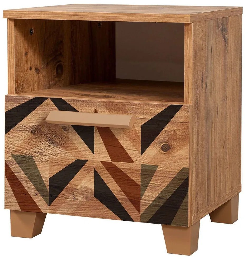 Κομοδίνο Leva Alfa Triangle 863SPH3521 45x40x52cm Multi