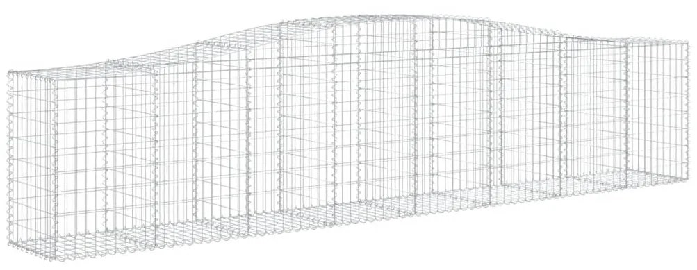 vidaXL Συρματοκιβώτια Τοξωτά 2 τεμ. 400x50x80/100 εκ. Γαλβαν. Ατσάλι