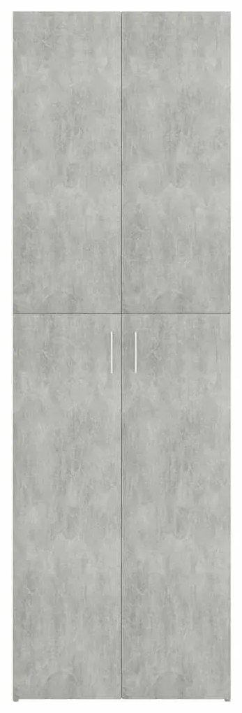 vidaXL Ντουλάπα Γραφείου Γκρι Σκυροδέματος 60x32x190 εκ. Επεξ. Ξύλο