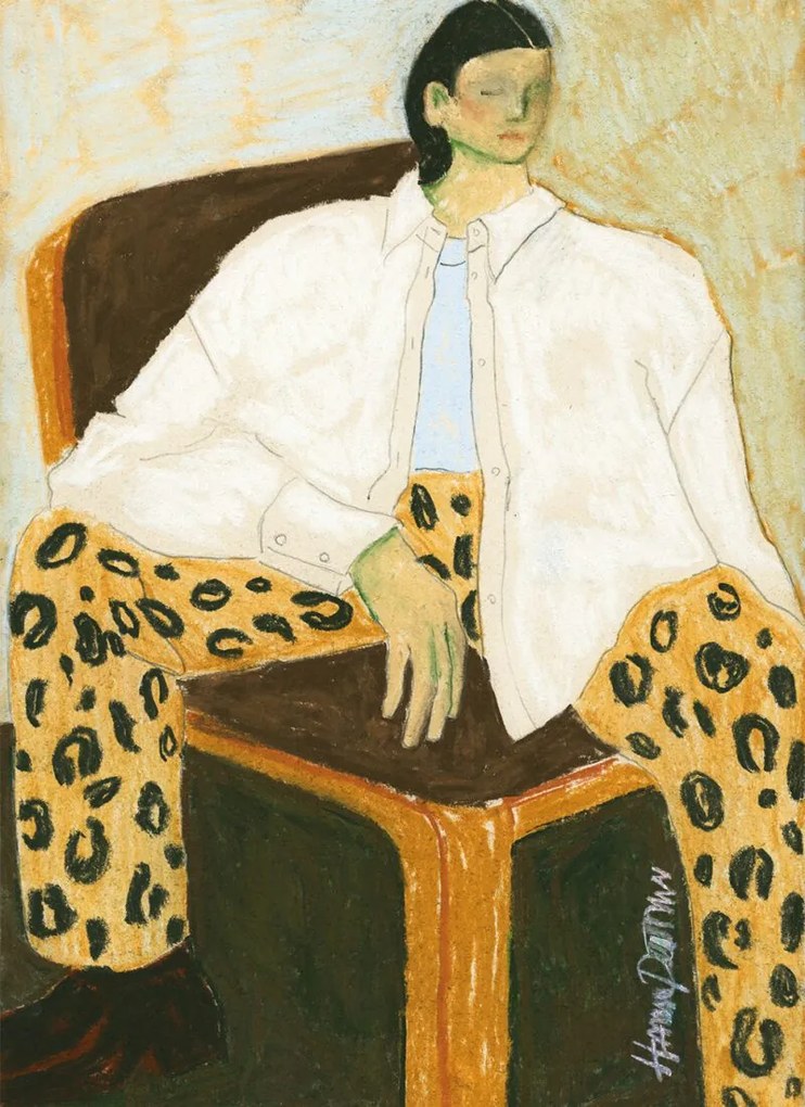 Πόστερ Fashion Diva 01 - Κίτρινο Μπεζ 50 x 70 cm THE POSTER CLUB