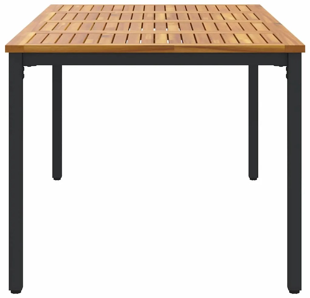 vidaXL Υπαίθρια Τραπέζια Φυσικό και μαύρο 180 x 90 x 75 cm