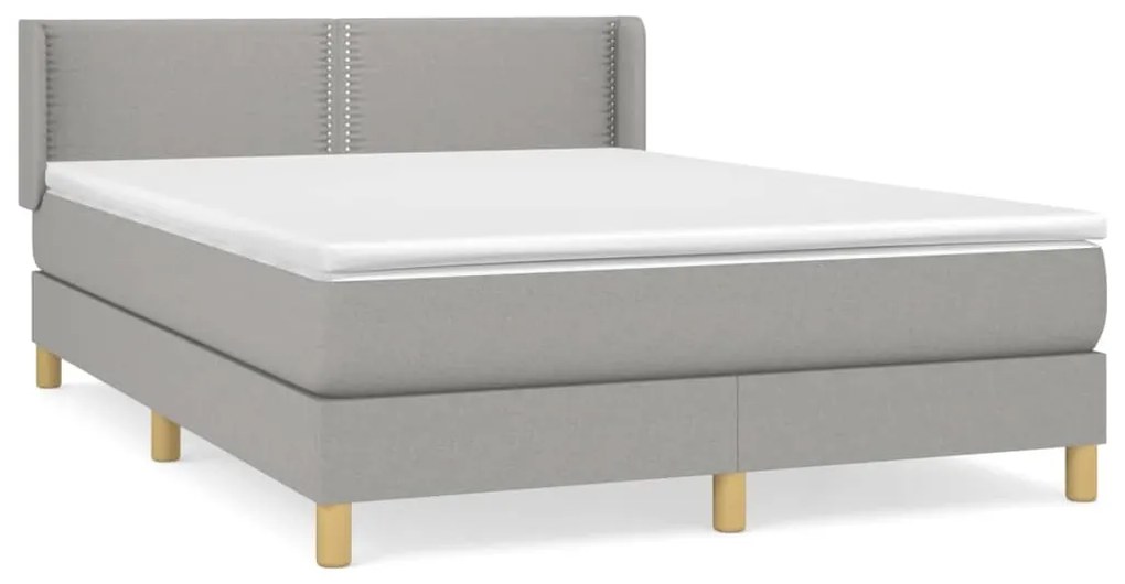 ΚΡΕΒΑΤΙ BOXSPRING ΜΕ ΣΤΡΩΜΑ ΑΝΟΙΧΤΟ ΓΚΡΙ 140X200 ΕΚ. ΥΦΑΣΜΑΤΙΝΟ 3130193