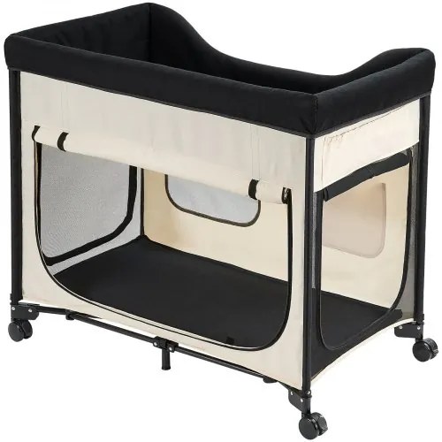 VEVOR Elevated Lounge Pet Bed Foldable Bunk Dog Bed with Wheels &amp; Side Bags XL