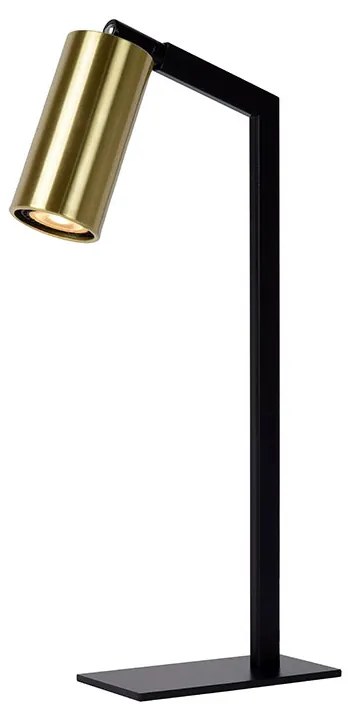 Φωτιστικό Επιτραπέζιο Lucide 45599-01-30 SYBIL Μαύρο Ματ (Black Mat)|Χρυσό Χρώμα (Gold Coloured)