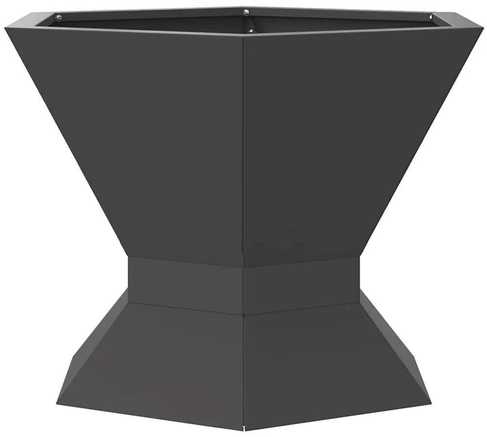 vidaXL Φωτιά Μαύρο 50 x 50 x 40 cm Κρύα έλαση από χάλυβα