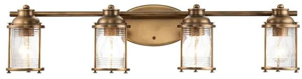Απλίκα Φωτιστικό Μπάνιου 4xE27 IP44 Ashland Bay Quintiesse Elstead Lighting-QN-ASHLANDBAY4-NBR-BATH-Ορείχαλκος QN-ASHLANDBAY4-NBR-BATH
