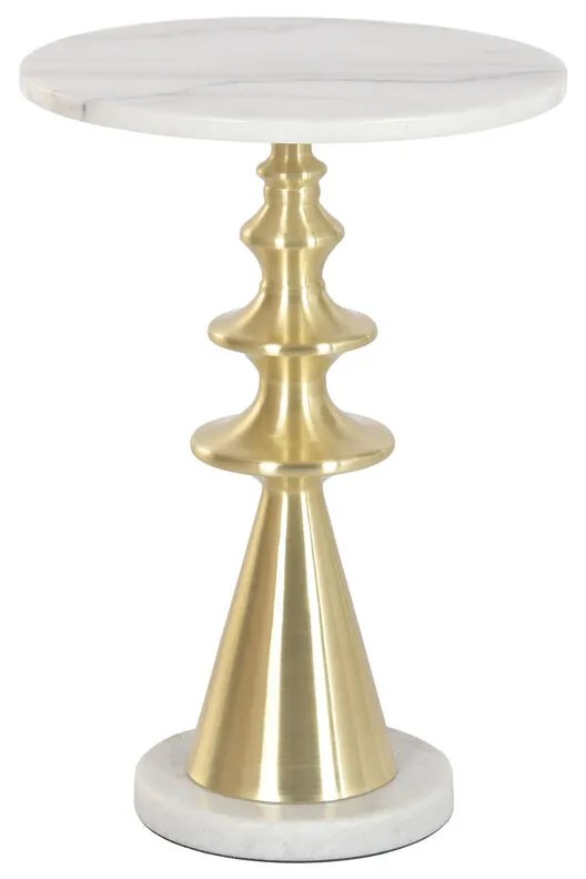 Βοηθητικό Τραπέζι Home ESPRIT Λευκό Χρυσό 41 X 41 X 58 CM