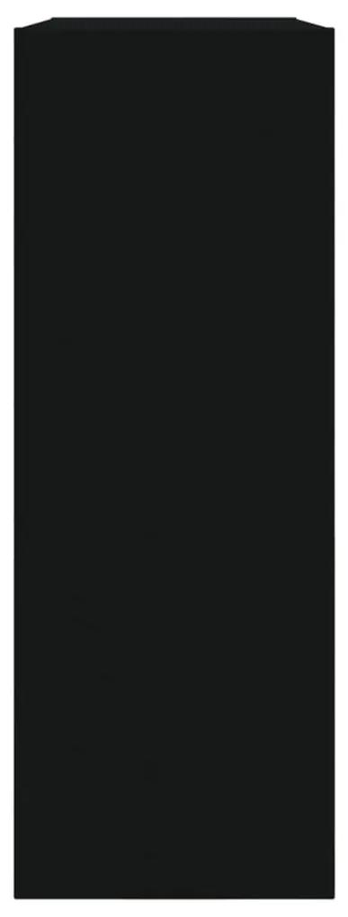 Παπουτσοθήκη Μαύρη 80x21x57 εκ. από Επεξεργασμένο Ξύλο - Μαύρο
