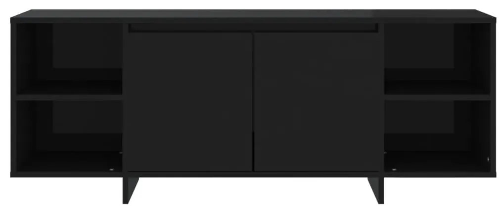 vidaXL Έπιπλο Τηλεόρασης Μαύρο 130 x 35 x 50 εκ. από Μοριοσανίδα
