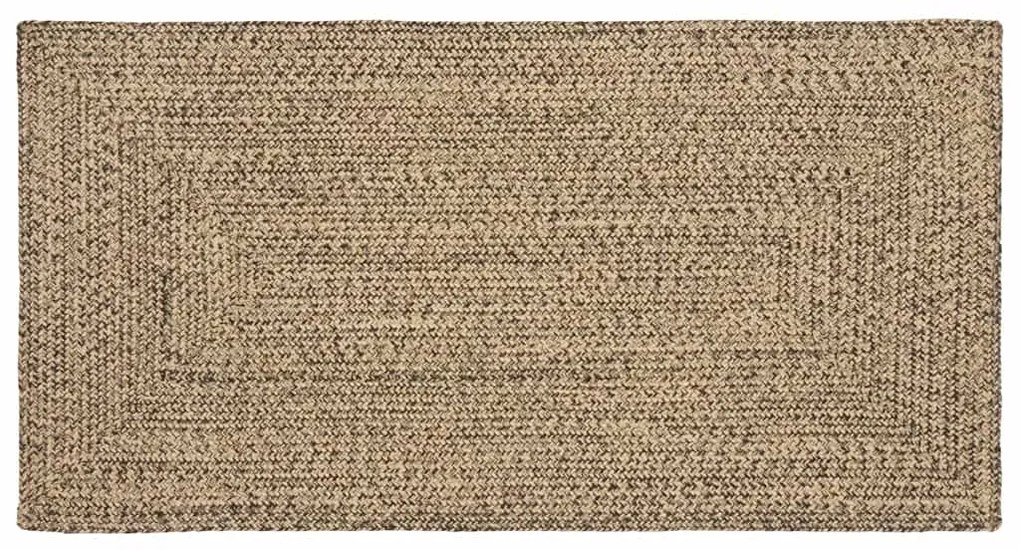 vidaXL Χαλί Φυσικό και μαύρο 100 x 200 cm Γιούτα