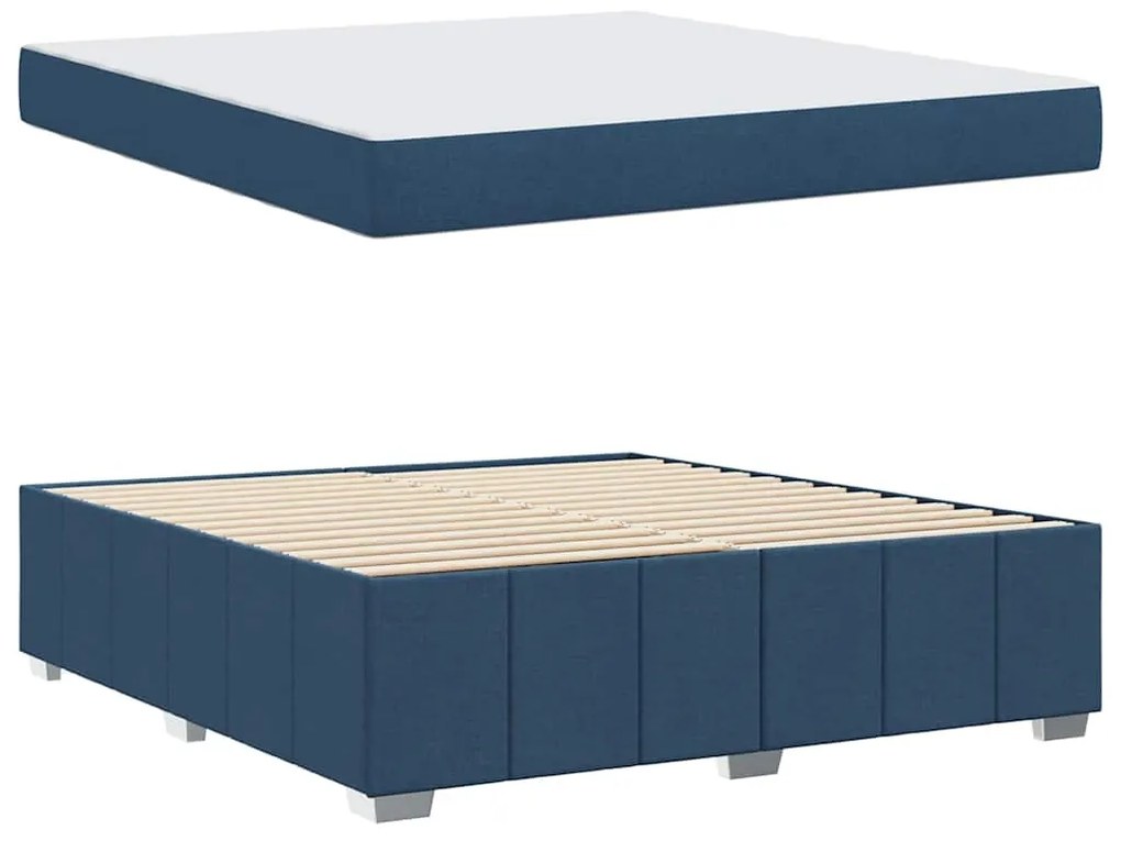 vidaXL Σκελετός Κρεβατιού Μπλε 180 x 200 cm ύφασμα