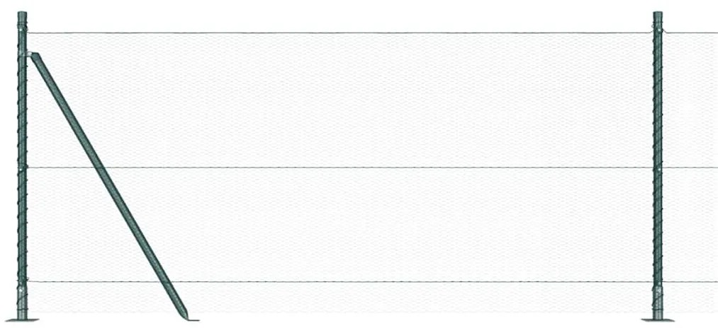 vidaXL Στύλος Περιφράξεων Πράσινο 25 x 1 μ (13 mm πλέγμα) Ατσάλι