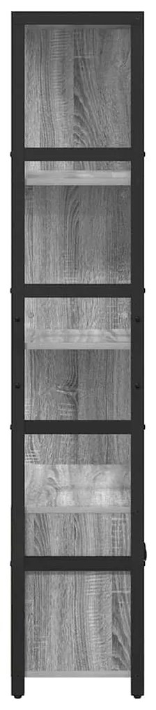 vidaXL Ράφι Βιβλίων Γκρι sonoma 80 x 30 x 155.5 εκ Επεξεργασμένο ξύλο