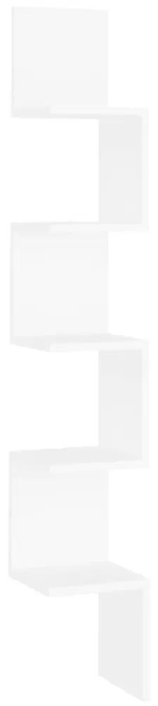 Γωνιακή Ραφιέρα Τοίχου Λευκή 20 x 20 x 127,5 εκ. Μοριοσανίδα - Λευκό