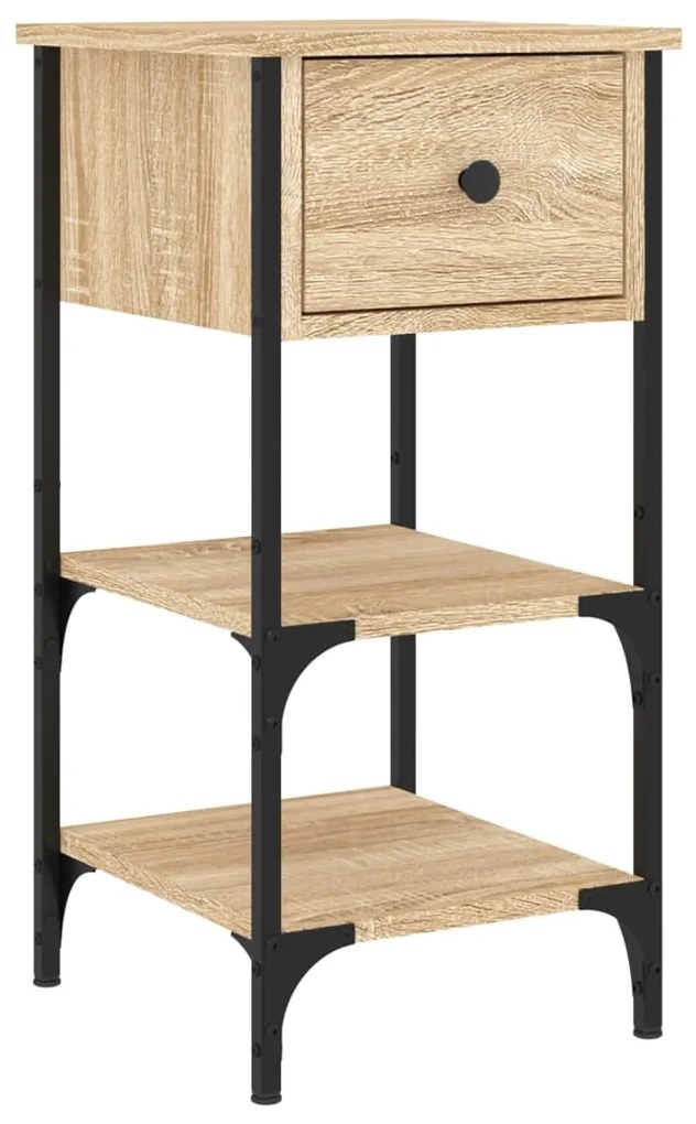 vidaXL Κομοδίνα 2 τεμ. Sonoma Δρυς 34x36x70 εκ. από Επεξεργασμένο Ξύλο