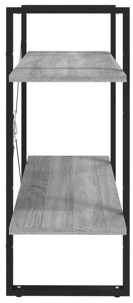 vidaXL Βιβλιοθήκη με 2 Ράφια Γκρι Sonoma 80x30x70 εκ. Επεξεργ. Ξύλο