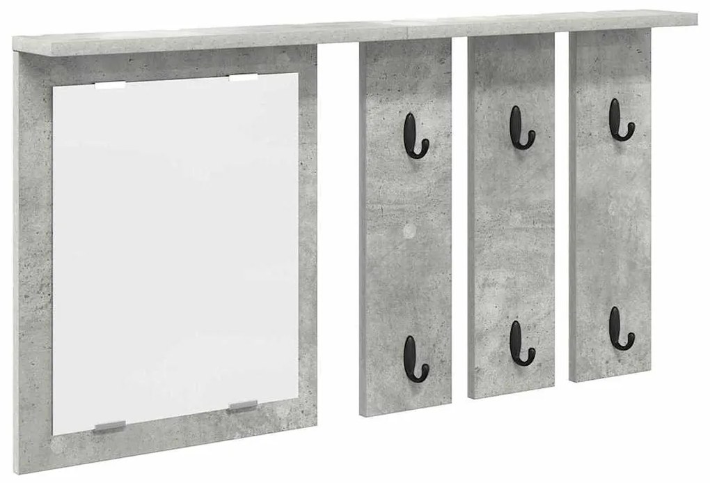 vidaXL Τοίχου Κρεμάστρα με ράφι Γκρι σκυροδέματος 85 x 10 x 45 εκ.