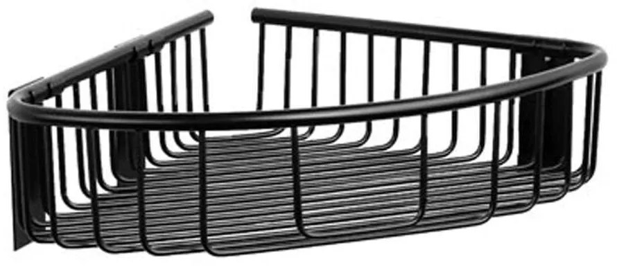 Γωνιακή Ραφιέρα Μπάνιου Reti 9638 55 21x21cm Black Karag Stainless Steel