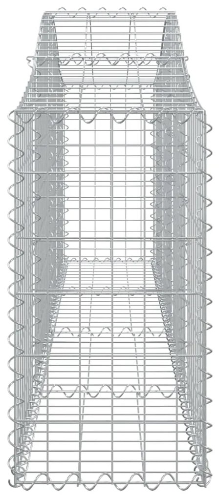 vidaXL Συρματοκιβώτια Τοξωτά 9 τεμ. 200x30x60/80 εκ. Γαλβαν. Ατσάλι