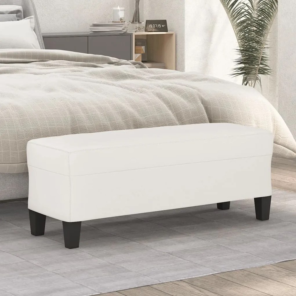 vidaXL Πάγκος Μπεζ 100x35x41 εκ. από Ύφασμα Μικροϊνών