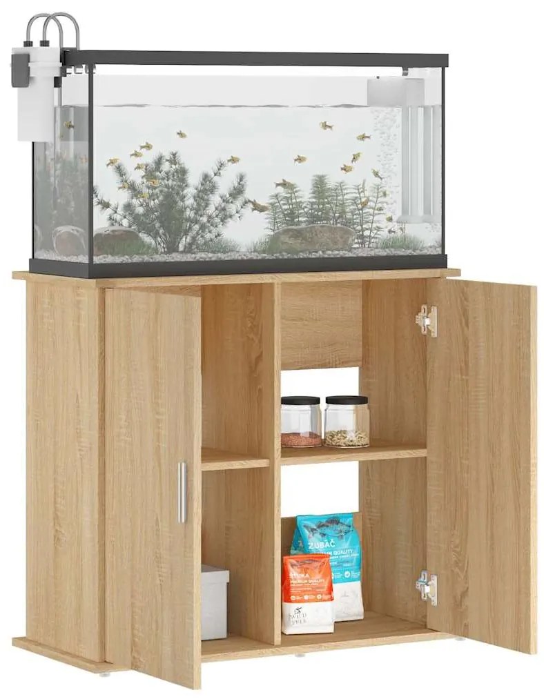 vidaXL Βάση Ενυδρείου Sonoma Δρυς 81x36x73 εκ. από Επεξεργασμένο Ξύλο