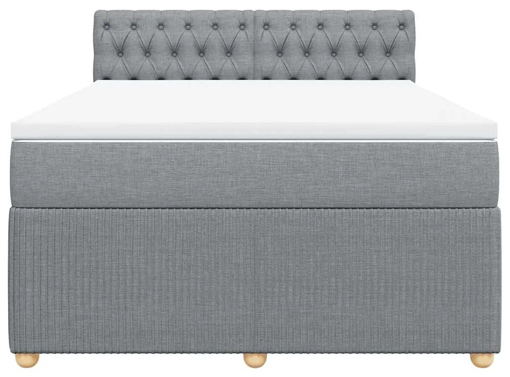 vidaXL Κρεβάτι Boxspring με Στρώμα Αν. Πράσινο 160x200εκ Υφασμάτινο