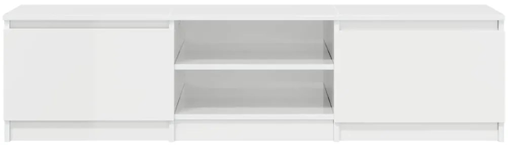vidaXL Έπιπλο Τηλεόρασης Γυαλιστερό Λευκό 140x40x35,5 εκ. Επεξ. Ξύλο
