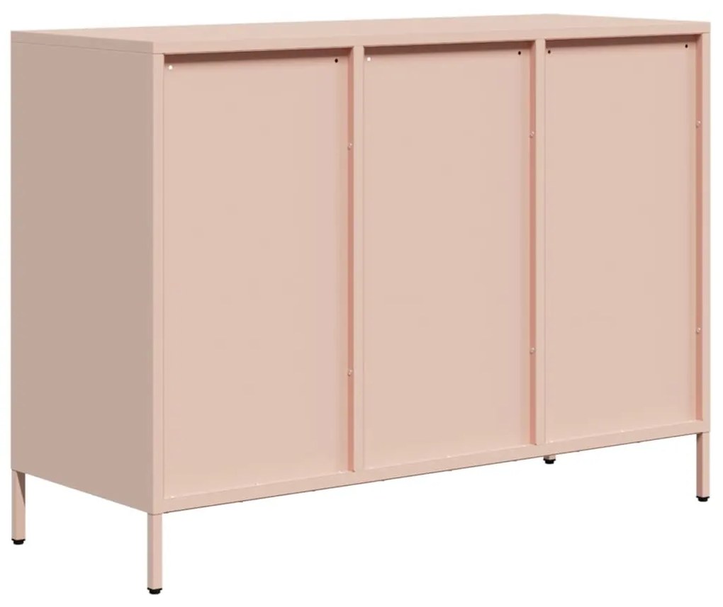 vidaXL Ντουλάπι Ροζ 101,5x39x73,5 εκ. από Χάλυβα Ψυχρής Έλασης