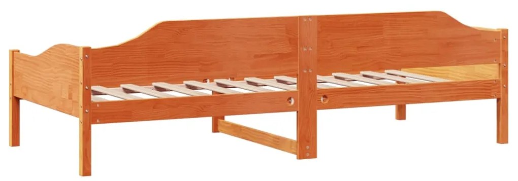 vidaXL Σκελετός Κρεβ. Χωρίς Στρώμα Καφέ 80x200 εκ. Μασίφ Ξύλο Πεύκου
