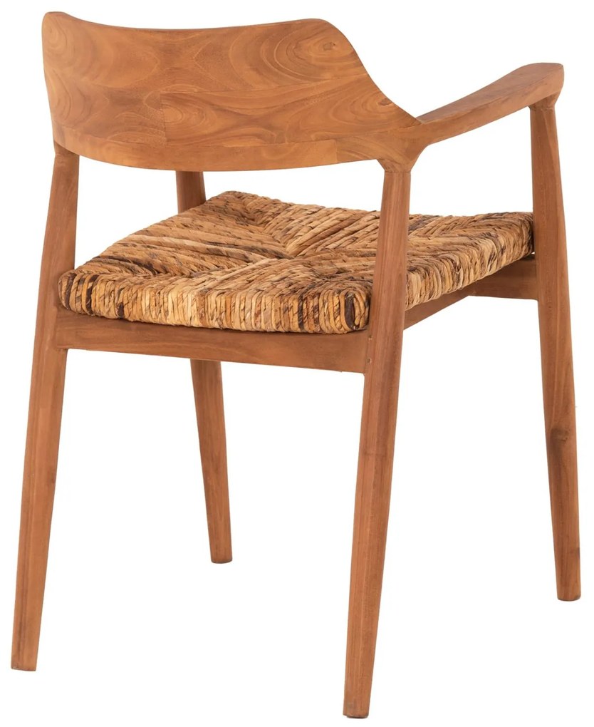 Καρέκλα-Πολυθρόνα C9401.01 Μασίφ Ξύλο Teak Φυσικό 58x52x77Yεκ. 58x52x77 εκ.