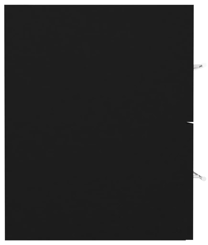 vidaXL Ντουλάπι Νιπτήρα Μαύρο 41 x 38,5 x 48 εκ. από Μοριοσανίδα