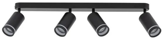 Σποτ Φωτιστικό Οροφής 4xGU10 Ρυθμιζόμενο Jet TK Lighting-6916-Μαύρο 6916