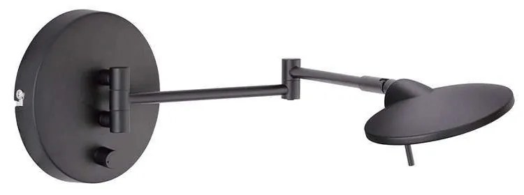 Φωτιστικό Τοίχου Led Kazan 750Lm 14cm Black Mat 274770132 Trio Lighting Metal