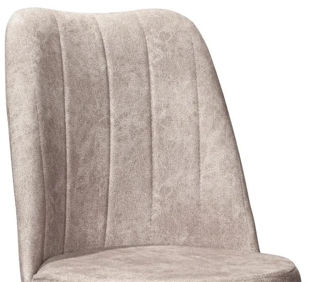 Καρέκλα Nevis I pakoworld εκρού antique ύφασμα-καρυδί πόδι - Ύφασμα - 266-000004