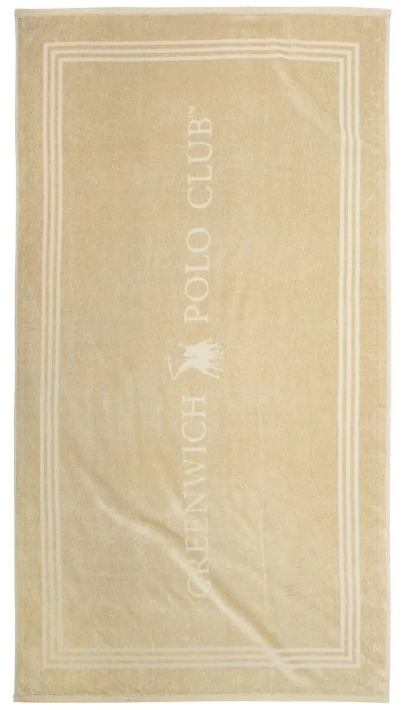 Πετσέτα Θαλάσσης 4062 Ivory Greenwich Polo Club Θαλάσσης 90x170cm 100% Βαμβάκι