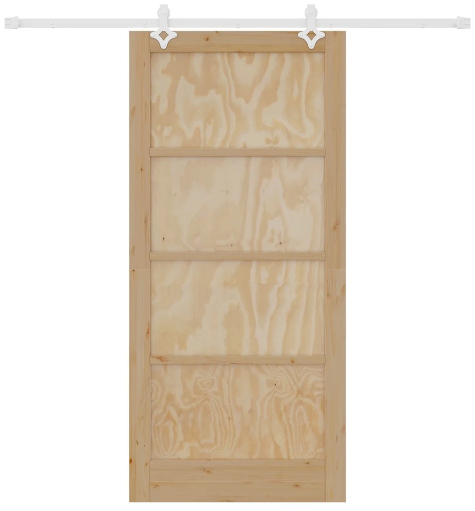 vidaXL Συστροφή Πόρτας με Σετ Υλικών 93x202 cm Συμπαγές Ξύλο Πεύκου