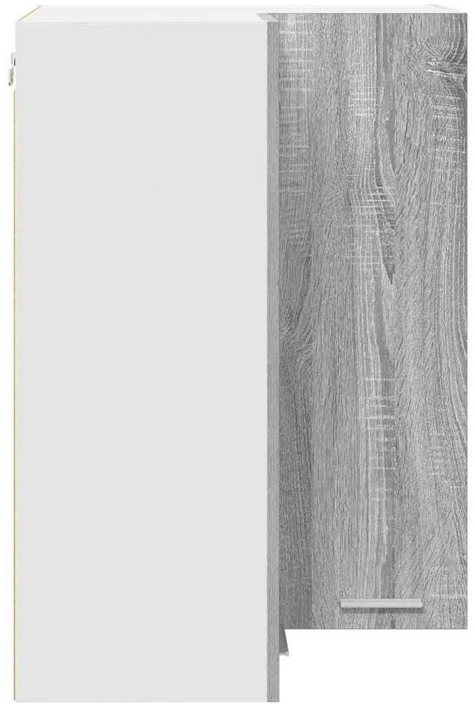 vidaXL Κρεμαστό ντουλάπι Γκρι Σομόνα και Λευκό 57 x 57 x 80 εκ.
