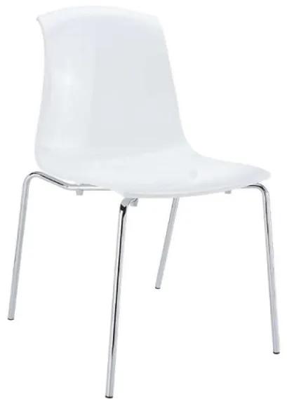Καρέκλα Ακρυλική 4τμχ Allegra Glossy White 50Χ54Χ84εκ.