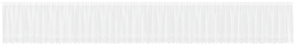vidaXL Κουρτίνα Δαντέλας με κουρτίνες Floral Λευκό 1200 x 80 εκ. Πολυεστέρας