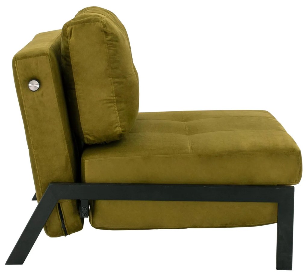 Πολυθρόνα - Κρεβάτι CONSTANCE C3078.13 Βελούδο Λαδί 95x92x66Υ εκ. 95x92x66 εκ.