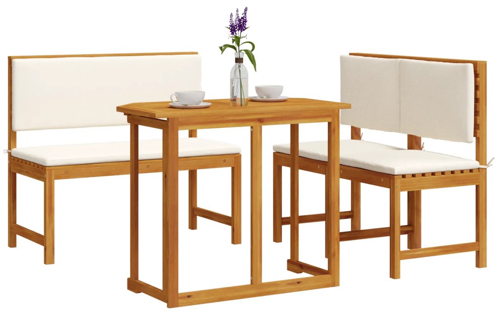vidaXL 4 Piece Garden Dining Set Solid Wood Acacia
